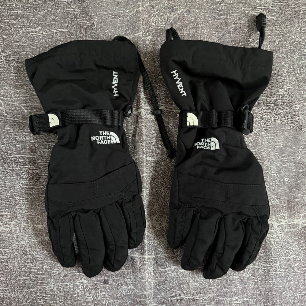 Men's The North Face Black 5 Finger Montana Hyvent Winter Snow Ski Gloves Sz M